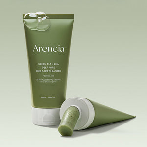 Arencia Green Tea + LHA Deep Pore Rice Cake Cleanser Nettoyant Purifiant 150g