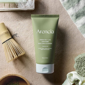 Arencia Green Tea + LHA Deep Pore Rice Cake Cleanser Nettoyant Purifiant 150g