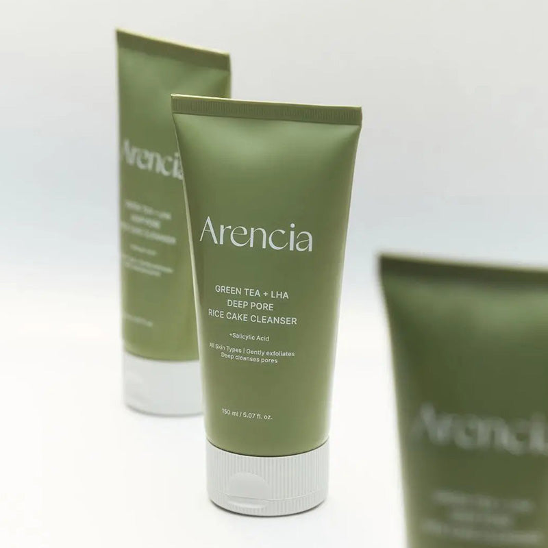 Arencia Green Tea + LHA Deep Pore Rice Cake Cleanser Nettoyant Purifiant 150g