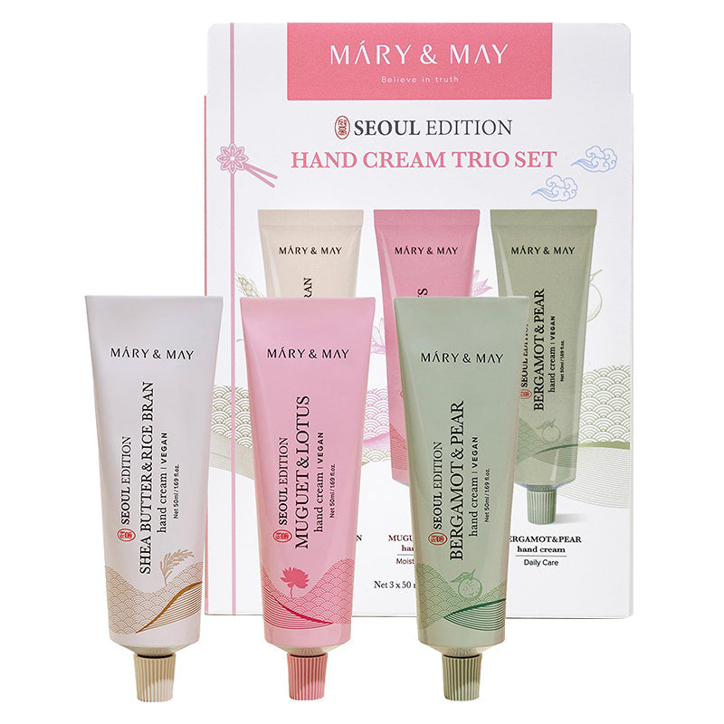 Mary&May Seoul Edition Hand Cream Trio Set Coffret Crèmes Mains 3x50ml