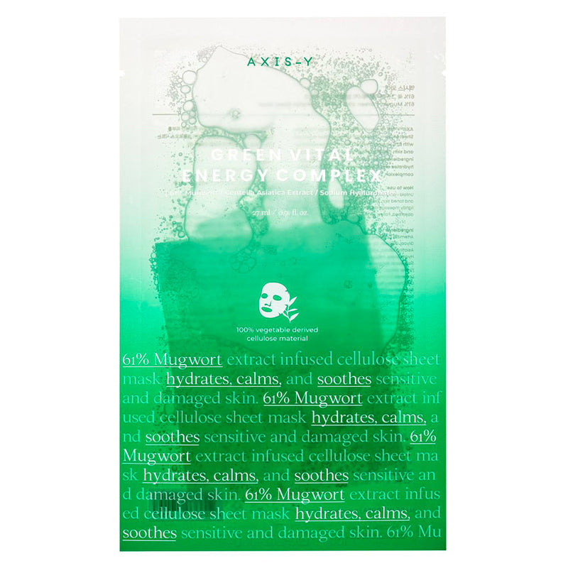 AXIS-Y Green Vital Energy Complex Masque Tissu Visage 1 Pièce